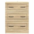 vidaXL Zásuvkový kabinet Dub sonoma 66 x 34,5 x 87 cm Kompozitné drevo