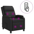 vidaXL Masážne relaxačné kreslo Čierna Umelá koža