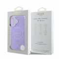 Puzdro Guess pre iPhone 16 6,1" GUHMP16SPSAPSMEU fialové tvrdené puzdro Saffiano Peony Classic Logo MagSafe