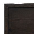 vidaXL Stolová doska tmavohnedá 220x50x(2-4) cm ošetrený dubový masív