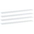 vidaXL Prídavné police 4 ks, lesklé biele 80x10x1,5 cm, drevotrieska