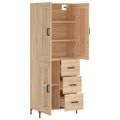 vidaXL Vysoká skrinka dub sonoma 69,5x34x180 cm spracované drevo