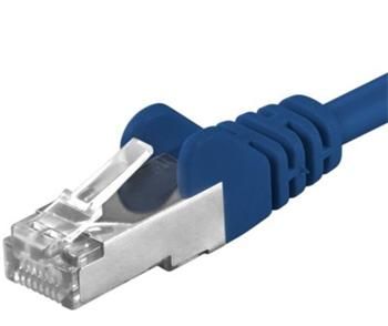 Premiumcord Patch kábel CAT6a S-FTP, RJ45-RJ45, AWG 26/7 0,5 m, modrá