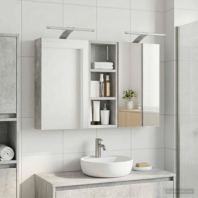 vidaXL Set kabinetov do kúpeľne s poličkou 3 pcs 80 x 10,5 x 50 cm