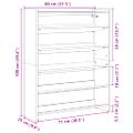 vidaXL Regál na topánky hnedý dub 80x25x100 cm spracované drevo