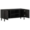 vidaXL TV skrinka, čierna 105x33x46 cm, mangový masív