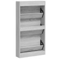 vidaXL Botník Sivý dub sonoma 59x17x108 cm spracované drevo