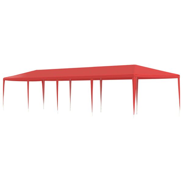 vidaXL Párty stan Červená 1200 x 300 x 255 cm PE a oceľ