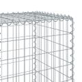 vidaXL Gabiónový kôš s krytom 600x50x150 cm pozinkované železo