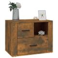 vidaXL Nočný stolík dymový dub 60x36x45 cm spracované drevo