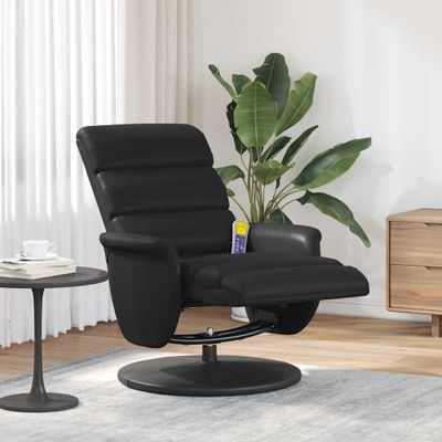 vidaXL Masážne relaxačné kreslo Čierna 71 x 98 x 106 cm Umelá koža