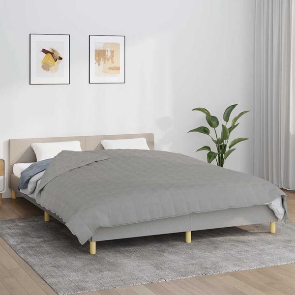 vidaXL Záťažová prikrývka šedá 200x225 cm 9 kg látka