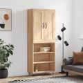 vidaXL Vysoká skrinka dub sonoma 69,5x34x180 cm spracované drevo