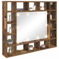 vidaXL Zrkadlová skrinka Staré drevo 91 x 15 x 76,5 cm