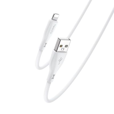 Yesido silicone cable CA119 12W usb/lightning 1M 2,4a white