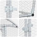 vidaXL Kurník pre kurčatá Strieborná 800 x 150 x 100 cm