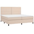 vidaXL Boxspring posteľ s matracom kapučínová 200x200 cm umelá koža