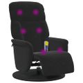 vidaXL Masážne relaxačné kreslo Čierna 91 x 71 x 105 cm Zamat