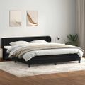 vidaXL Posteľný rám boxsping s matracmi čierna 200x220 cm zamat