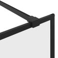 vidaXL Sprchová zástena z priehľadného ESG skla 80x195 cm čierna