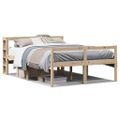 vidaXL Posteľný rám pre seniorov s čelom 135x190 cm borovicový masív