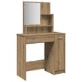 vidaXL toaletný stolík so zrkadlom Artisan Dub 86,5x35x136 cm