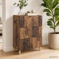 vidaXL Zásuvkový kabinet Staré drevo 66 x 34,5 x 90 cm