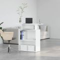 vidaXL Recepčný pult biely 100x40x104 cm, technicky spracované drevo