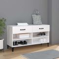 vidaXL Botník biely 102x35x55 cm spracované drevo