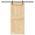 vidaXL Posuvné dvere NARVIK 100 x 210 cm (213,5 cm) Prírodná a čierna