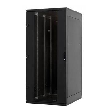 Triton 19" rozvaděč stojanový 45U/800x600, skleněné dveře, černý Rozvadec stojanový 45U, 19", 800x600, sklenené dvere, cerný