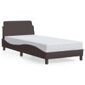 vidaXL Rám postele Dover tmavohnedá 80x200 cm látka