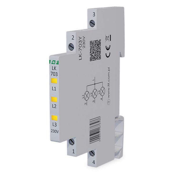 Signalizácia trojfázová F&F LK-703Y/230V na DIN lištu