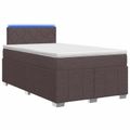vidaXL Posteľ boxspring s matracom Tmavohnedá 120 x 190 cm Látka