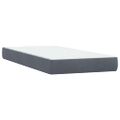 vidaXL Posteľný rám boxspring s matracom a LED tmavosivý 180x210 cm zamat