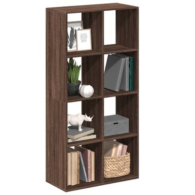 vidaXL Rozdeľovacia knižnica hnedý dub 69,5x29x69,5 cm kompozit. drevo