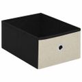 vidaXL Skladacia úložná lavica krémovo-biela 76x38x38 cm umelý ľan