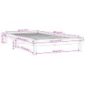 vidaXL Posteľný rám medovohnedý borovicový masív 100x200 cm