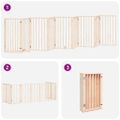 vidaXL Brána pre psa s dverami skladacia 9 panely 450cm topoľové drevo