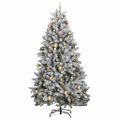 vidaXL Umelý výklopný vianočný stromček 300 LED a sada gúľ 210 cm