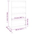 vidaXL Knižnica/deliaca stena čierna 80x30x135,5 cm masívna borovica