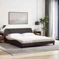 vidaXL Posteľ s matracom Dover tmavohnedá 180x200 cm látka