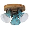 vidaXL Stropná lampa 25 W šmuhovaná modrá 35x35x25 cm E27
