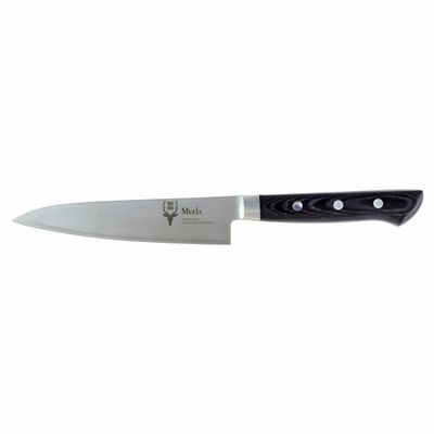 Muela SANDW-12DAM.M kuchynský nôž 12 cm, damašek, čierna, Micarta