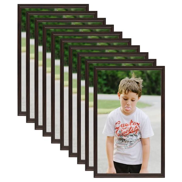 vidaXL Fotorámiky na stôl, koláž 10 ks, čierne 10x15 cm, MDF
