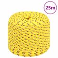 vidaXL Lodné lano žlté 6 mm 25 m polypropylén