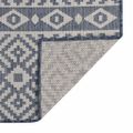 vidaXL Vonkajší koberec s plochým tkaním 80x250 cm modrý vzorovaný