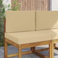 vidaXL Vankúš na vonkajšiu pohovku Polyester Béžová 60 x 60 cm