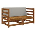 vidaXL Podložka na operadlo SOEST 100% polyester Sivá 120 x 20 x 40 cm