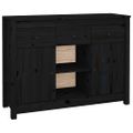 vidaXL Komoda čierna 100x35x74,5 cm borovicový masív